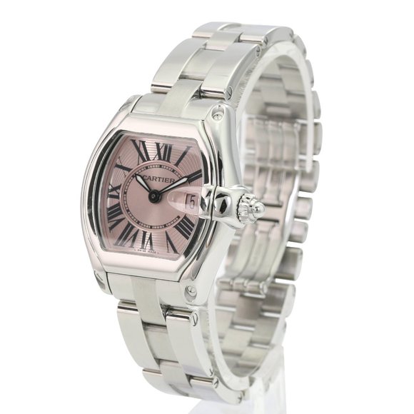 Cartier Roadster SS Pink Roman Dial - Picture 4 of 8